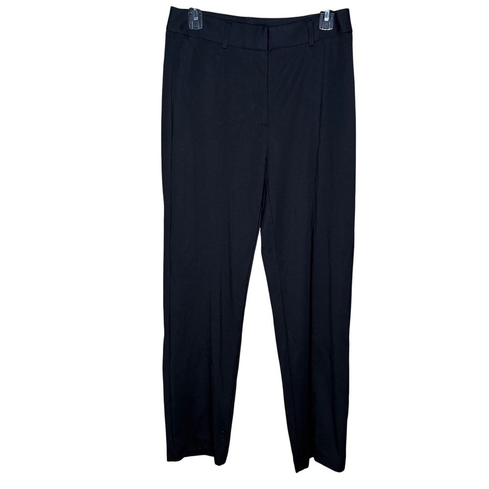 J.McLaughlin Women 4 Black Ponte Knit Tailored Trousers Straight Pants Career